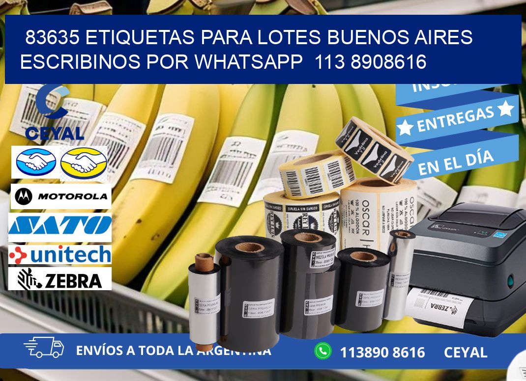 83635 ETIQUETAS PARA LOTES BUENOS AIRES ESCRIBINOS POR WHATSAPP  113 8908616