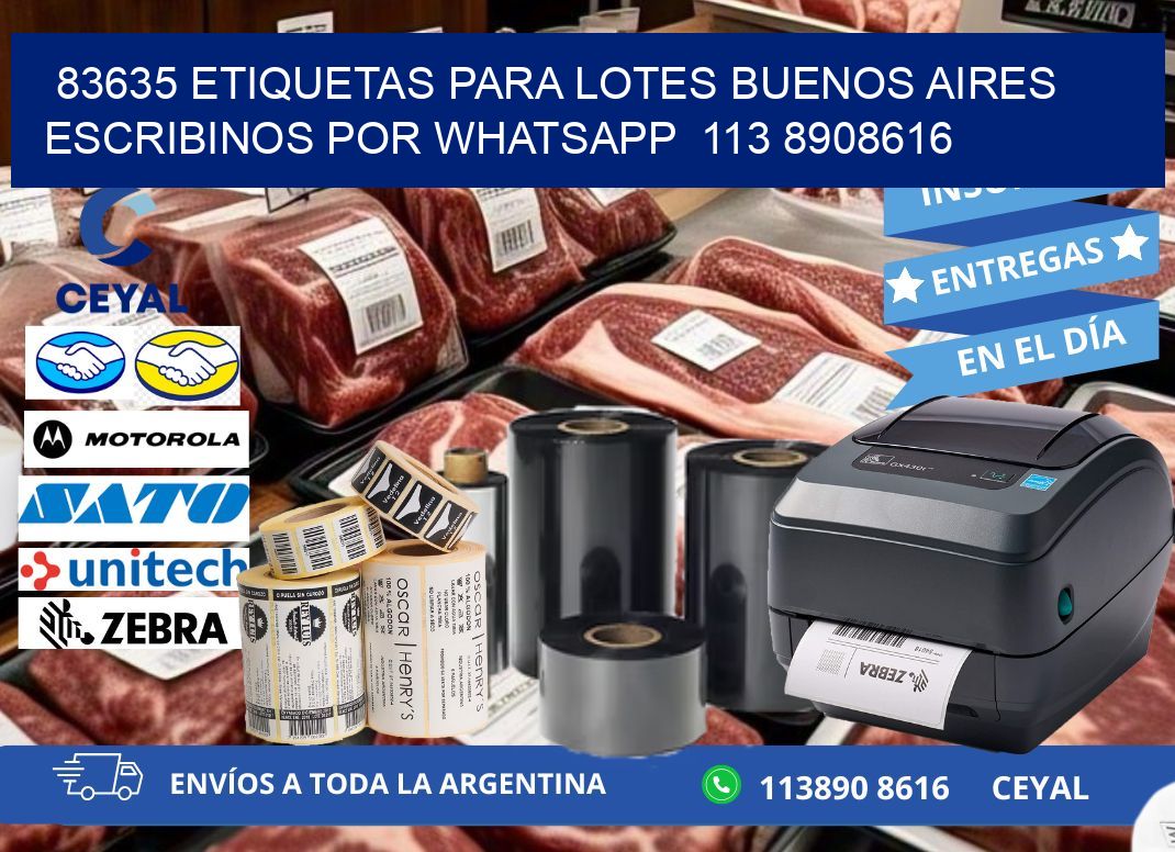 83635 ETIQUETAS PARA LOTES BUENOS AIRES ESCRIBINOS POR WHATSAPP  113 8908616