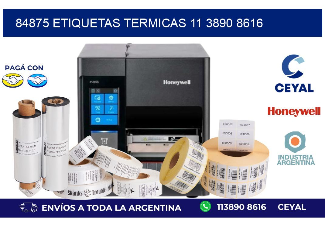 84875 ETIQUETAS TERMICAS 11 3890 8616