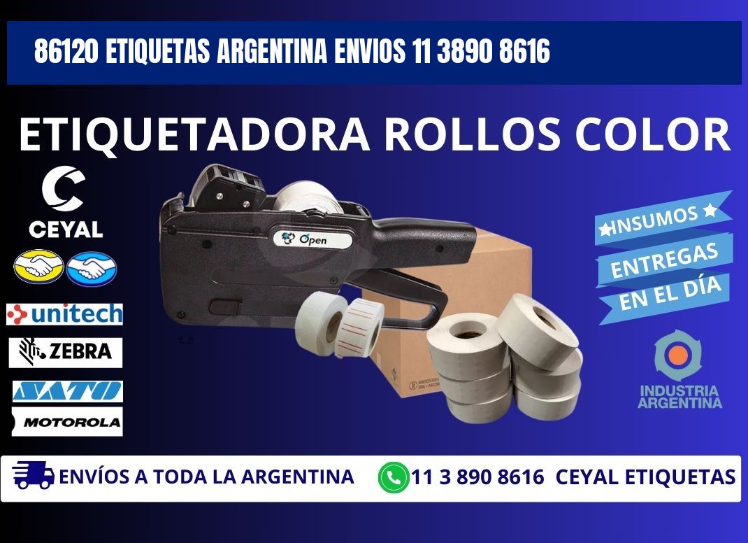 86120 ETIQUETAS ARGENTINA ENVIOS 11 3890 8616