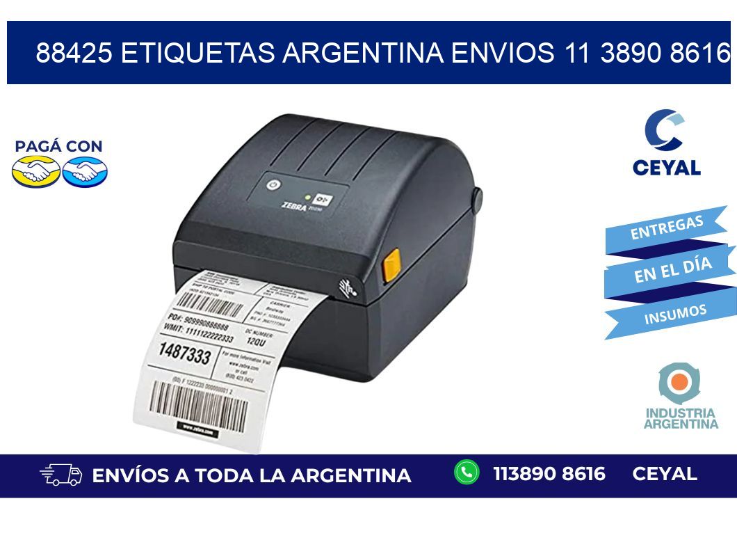 88425 ETIQUETAS ARGENTINA ENVIOS 11 3890 8616