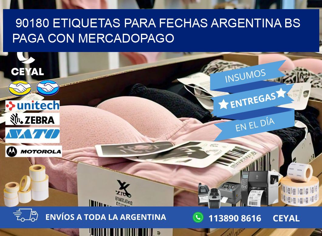 90180 ETIQUETAS PARA FECHAS ARGENTINA BS PAGA CON MERCADOPAGO