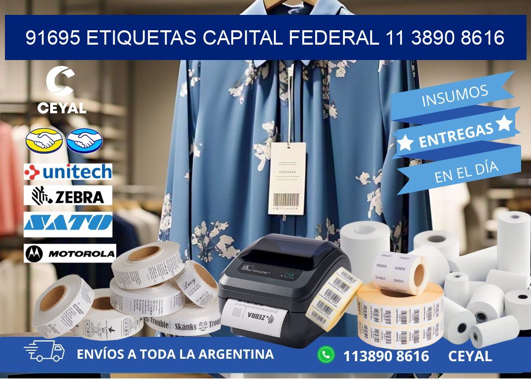 91695 ETIQUETAS CAPITAL FEDERAL 11 3890 8616