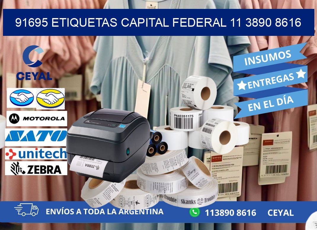 91695 ETIQUETAS CAPITAL FEDERAL 11 3890 8616