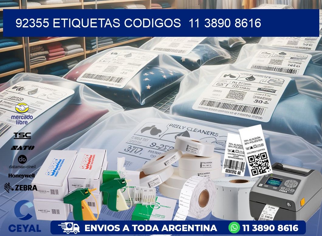 92355 ETIQUETAS CODIGOS  11 3890 8616