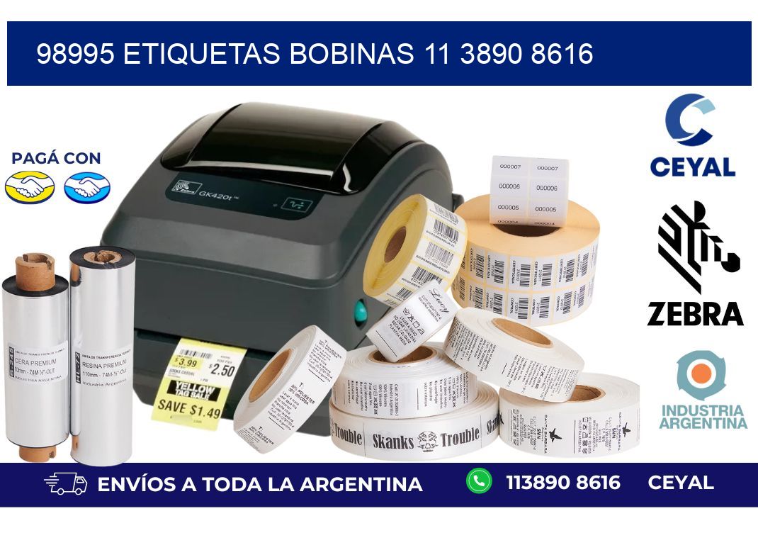 98995 ETIQUETAS BOBINAS 11 3890 8616