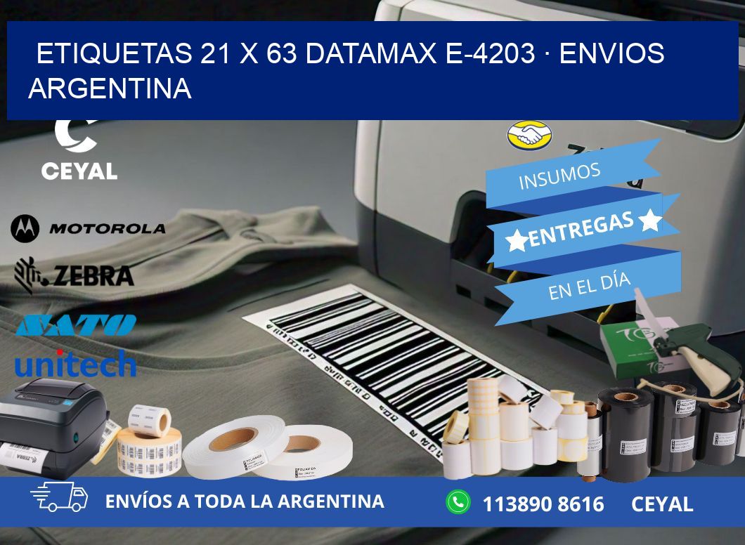 ETIQUETAS 21 x 63 DATAMAX E-4203 · ENVIOS ARGENTINA