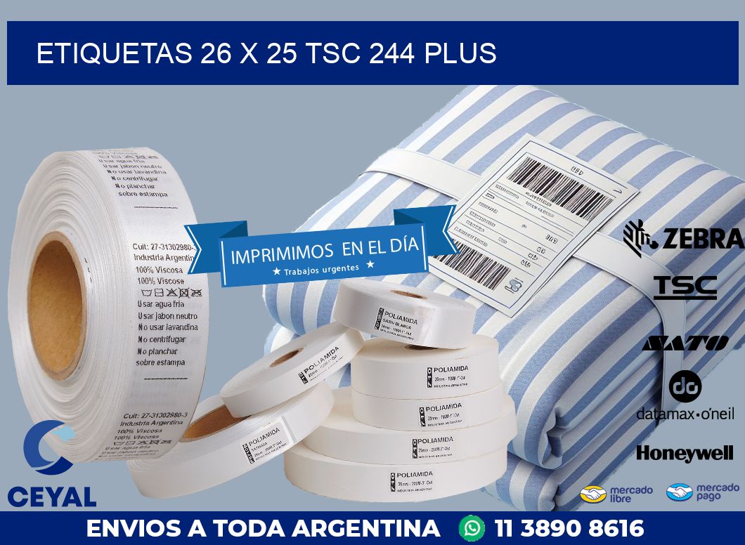 ETIQUETAS 26 x 25 TSC 244 PLUS