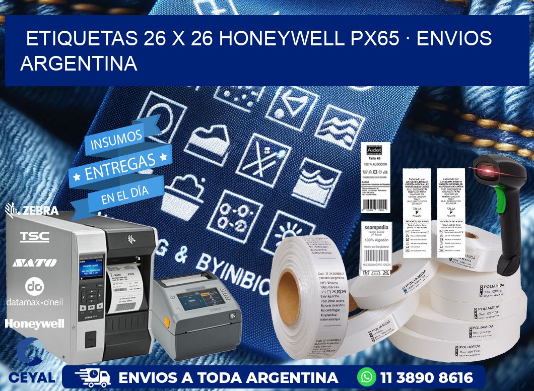 ETIQUETAS 26 x 26 HONEYWELL PX65 · ENVIOS ARGENTINA