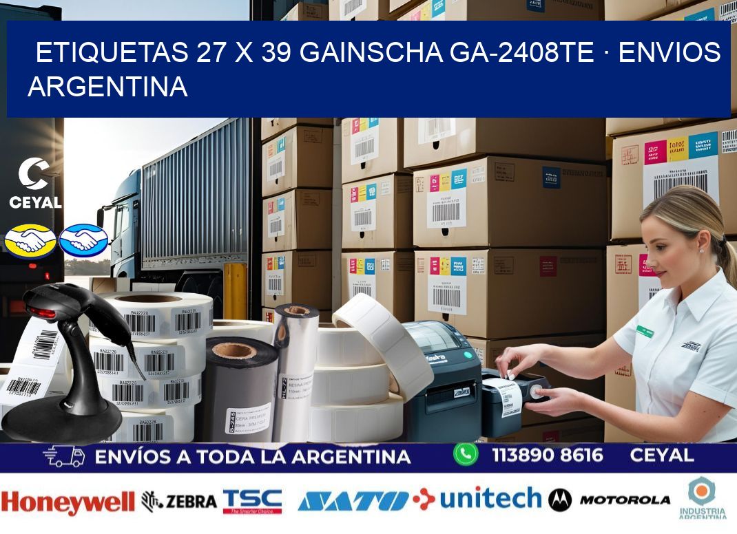 ETIQUETAS 27 x 39 GAINSCHA GA-2408TE · ENVIOS ARGENTINA
