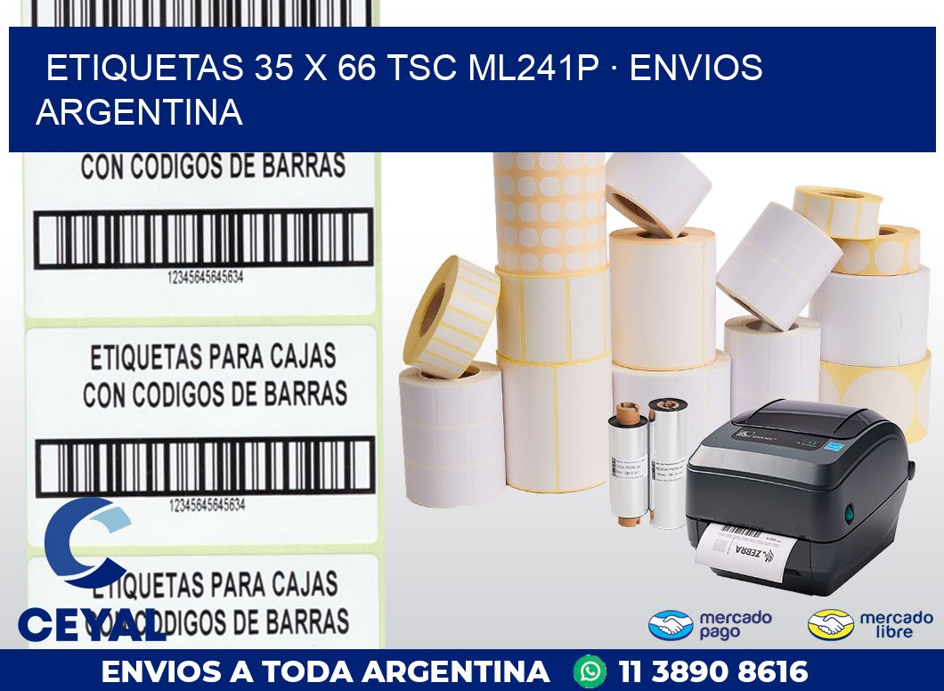 ETIQUETAS 35 x 66 TSC ML241P · ENVIOS ARGENTINA