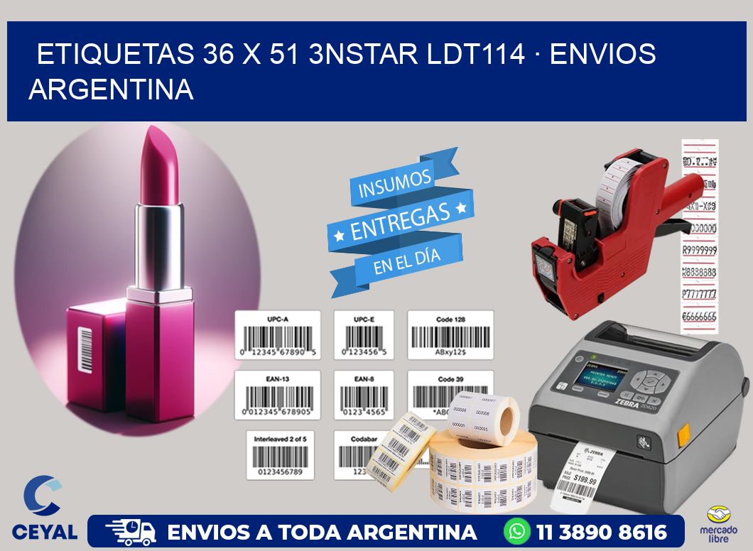 ETIQUETAS 36 x 51 3NSTAR LDT114 · ENVIOS ARGENTINA
