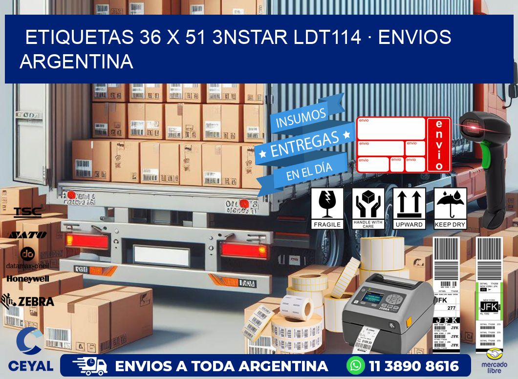 ETIQUETAS 36 x 51 3NSTAR LDT114 · ENVIOS ARGENTINA