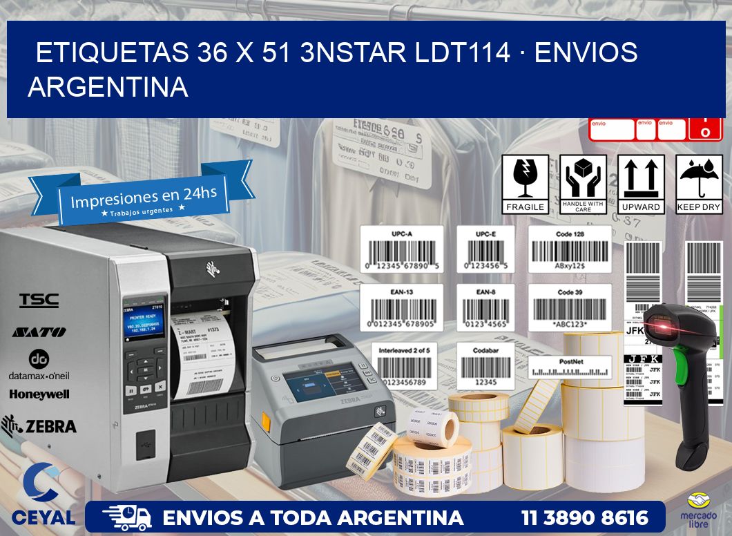 ETIQUETAS 36 x 51 3NSTAR LDT114 · ENVIOS ARGENTINA