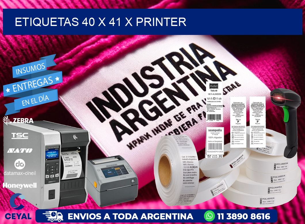 ETIQUETAS 40 x 41 X PRINTER