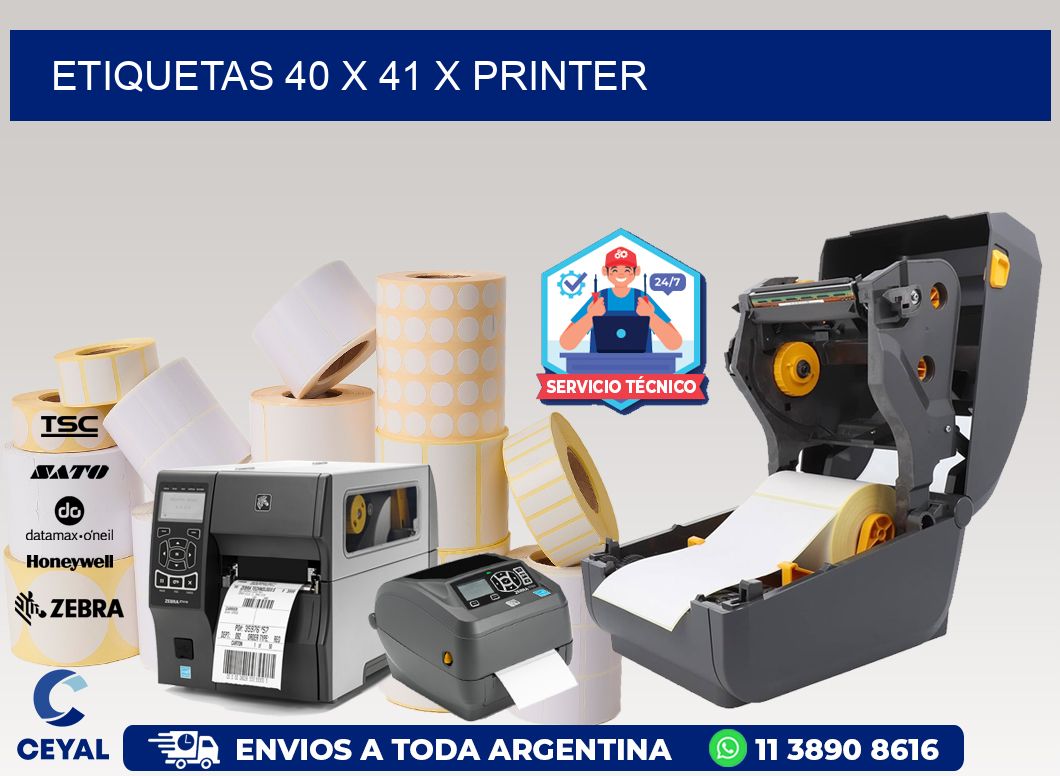 ETIQUETAS 40 x 41 X PRINTER