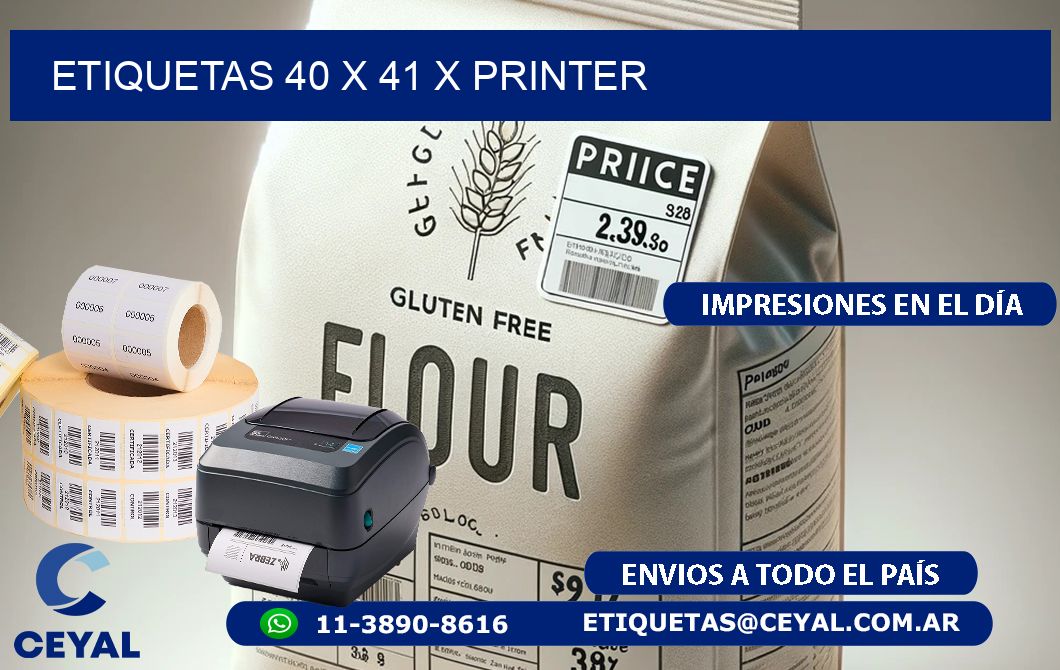 ETIQUETAS 40 x 41 X PRINTER