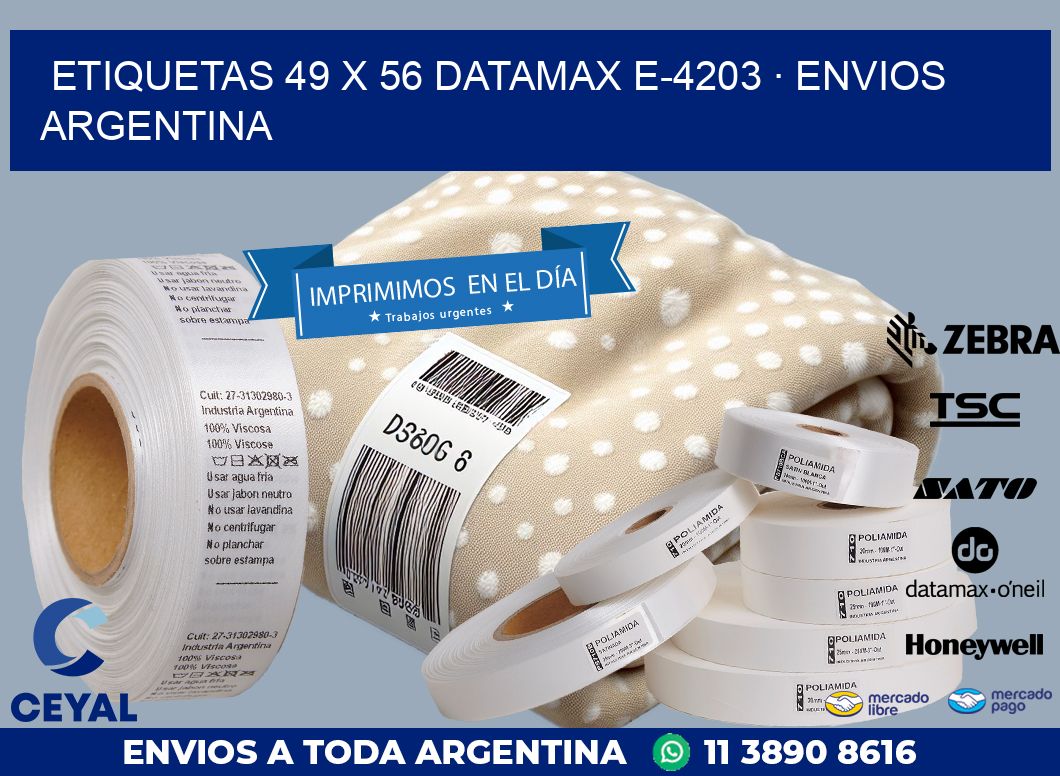 ETIQUETAS 49 x 56 DATAMAX E-4203 · ENVIOS ARGENTINA