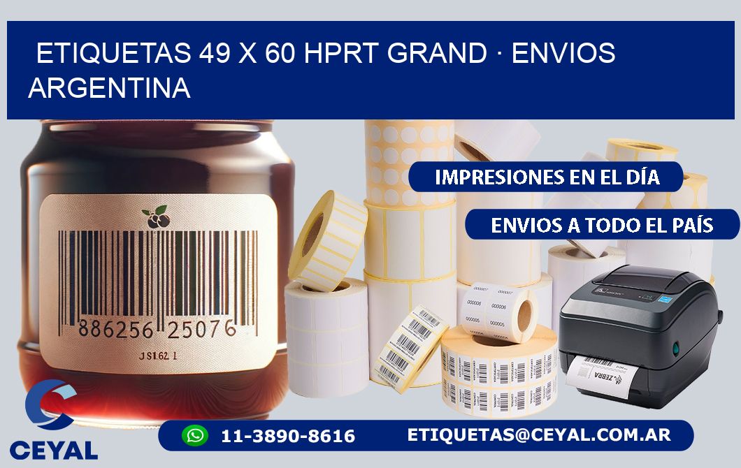ETIQUETAS 49 x 60 HPRT GRAND · ENVIOS ARGENTINA