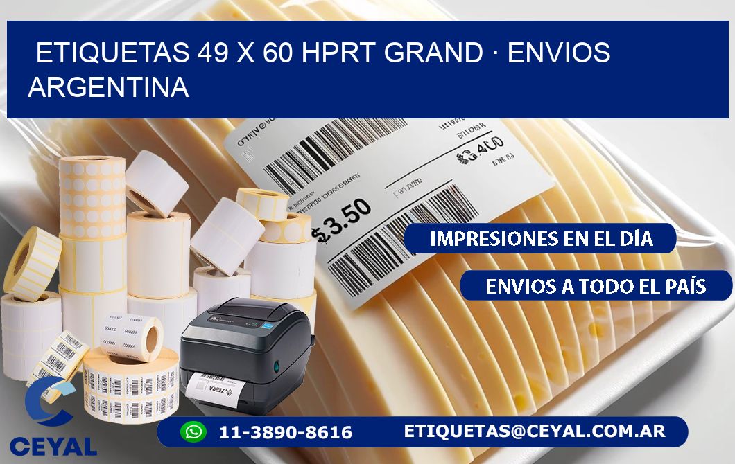 ETIQUETAS 49 x 60 HPRT GRAND · ENVIOS ARGENTINA