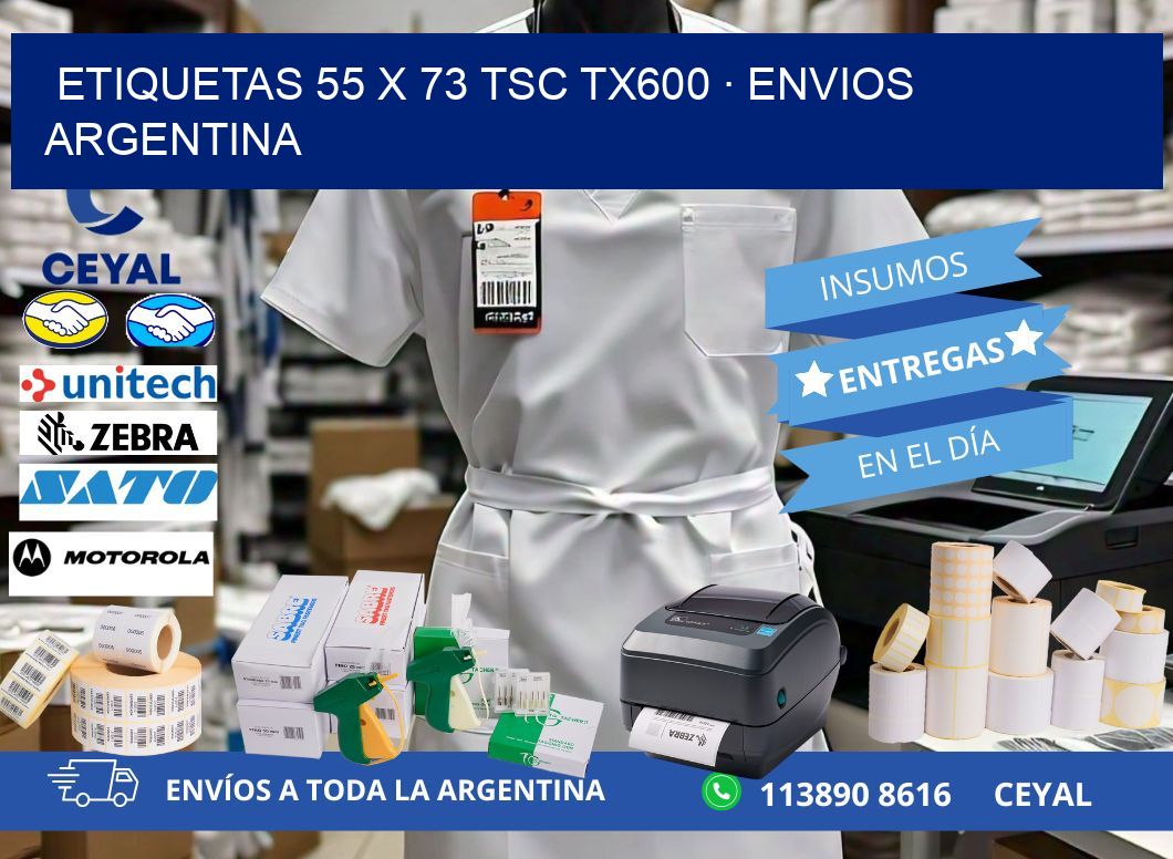 ETIQUETAS 55 x 73 TSC TX600 · ENVIOS ARGENTINA