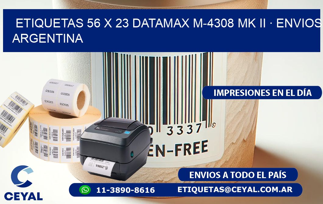 ETIQUETAS 56 x 23 DATAMAX M-4308 MK II · ENVIOS ARGENTINA