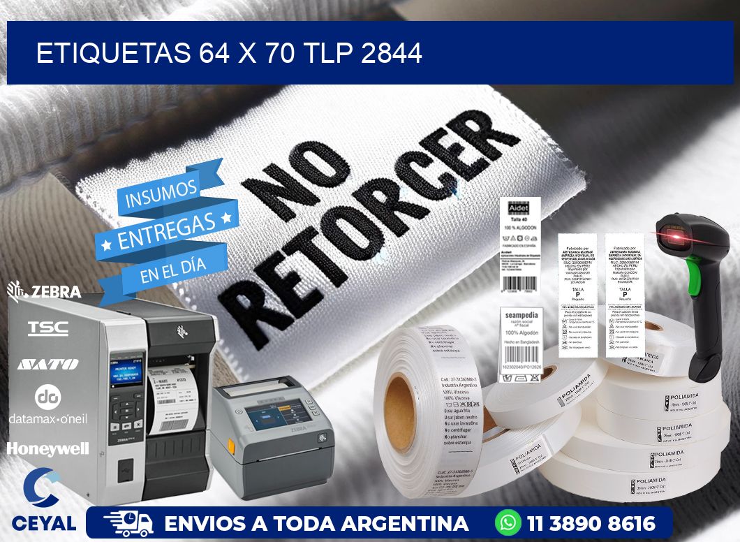 ETIQUETAS 64 x 70 TLP 2844