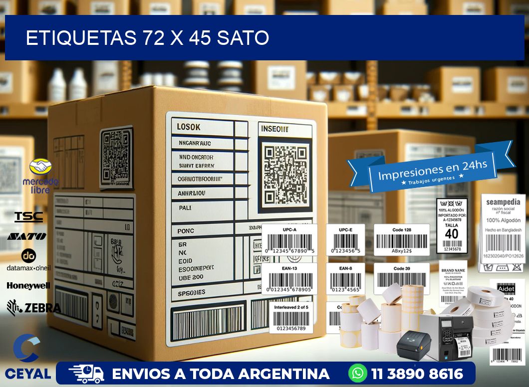 ETIQUETAS 72 x 45 SATO