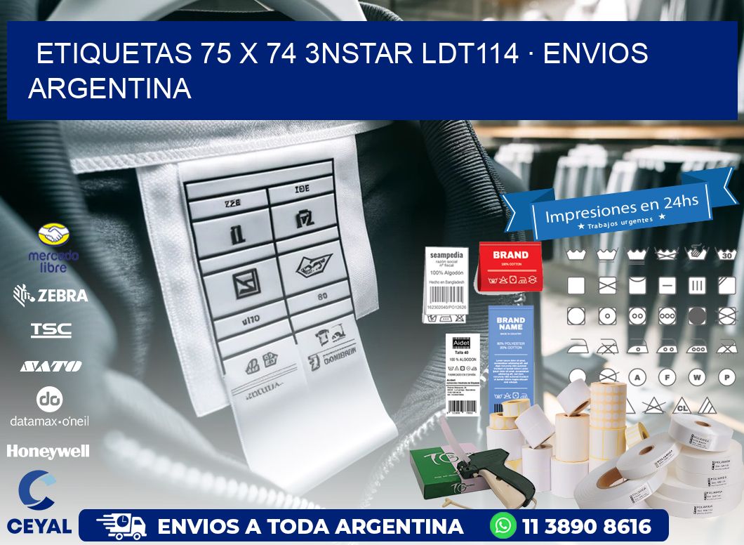 ETIQUETAS 75 x 74 3NSTAR LDT114 · ENVIOS ARGENTINA