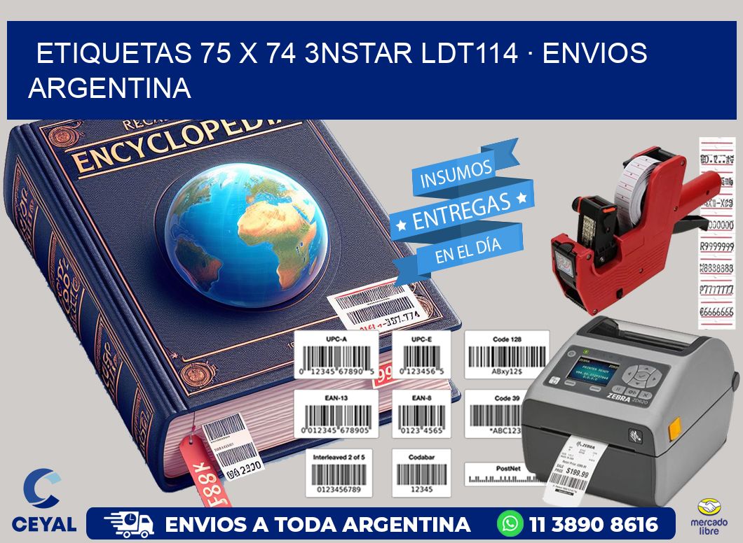 ETIQUETAS 75 x 74 3NSTAR LDT114 · ENVIOS ARGENTINA