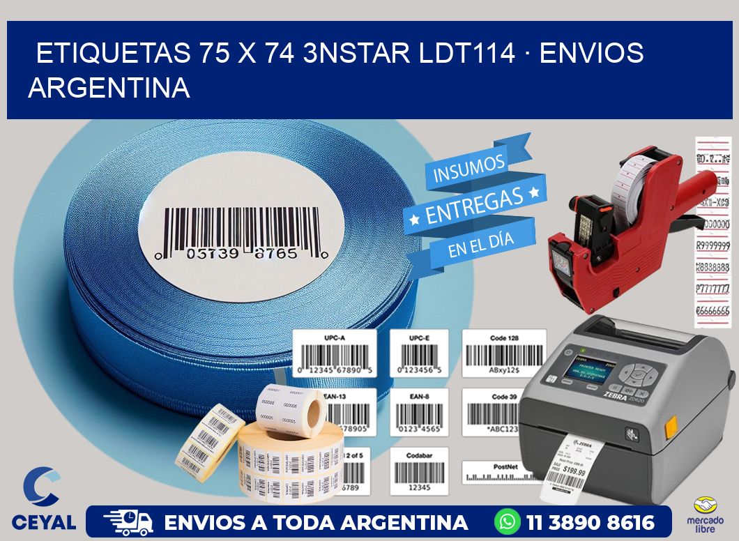 ETIQUETAS 75 x 74 3NSTAR LDT114 · ENVIOS ARGENTINA