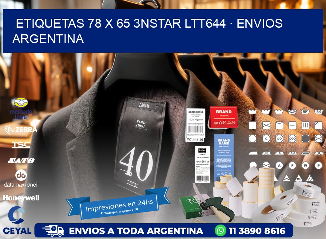 ETIQUETAS 78 x 65 3NSTAR LTT644 · ENVIOS ARGENTINA