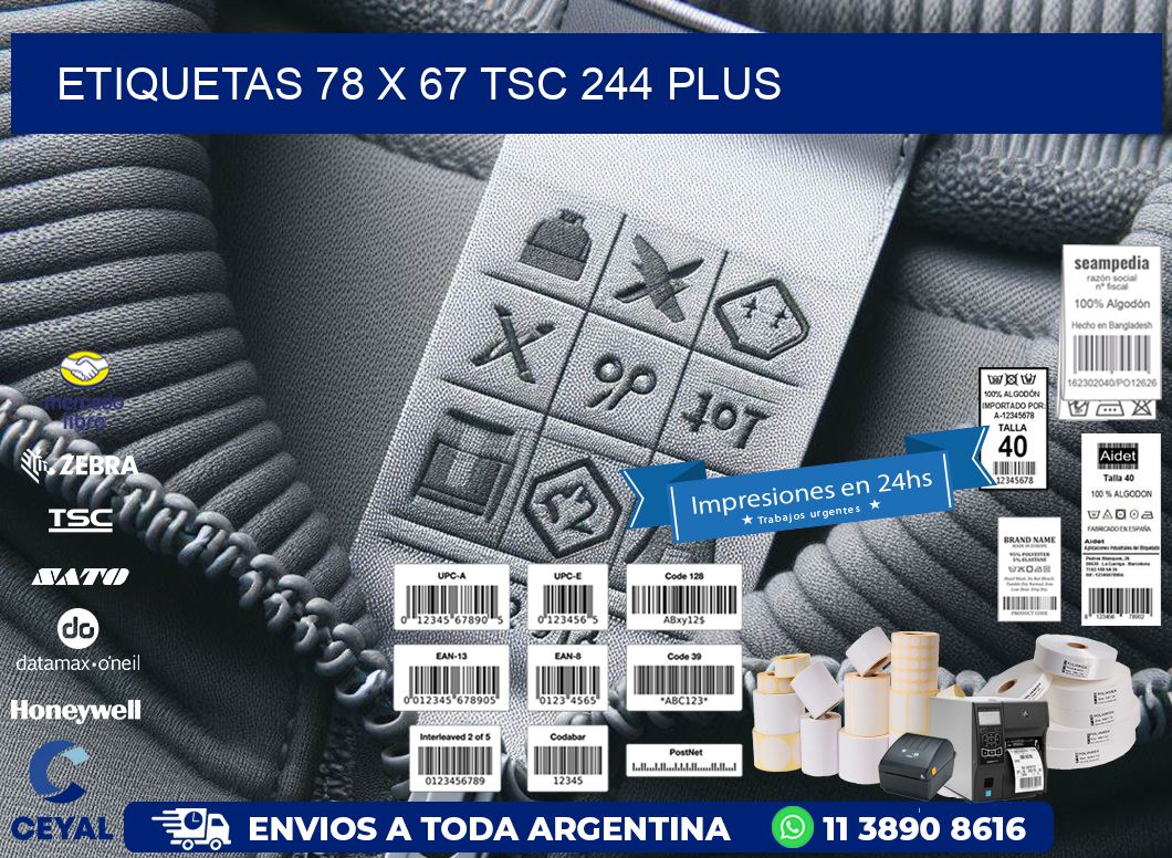 ETIQUETAS 78 x 67 TSC 244 PLUS