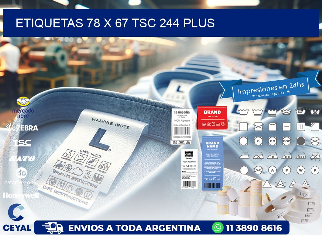 ETIQUETAS 78 x 67 TSC 244 PLUS