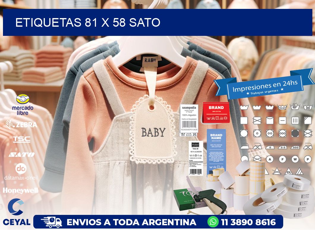 ETIQUETAS 81 x 58 SATO