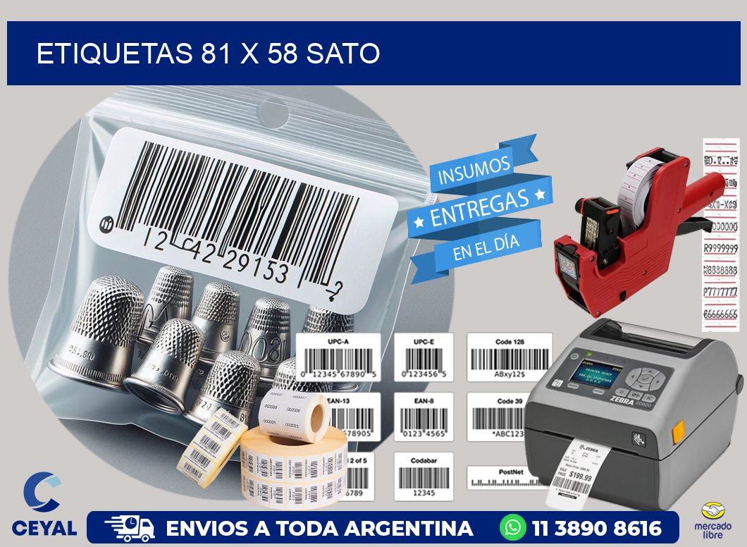 ETIQUETAS 81 x 58 SATO