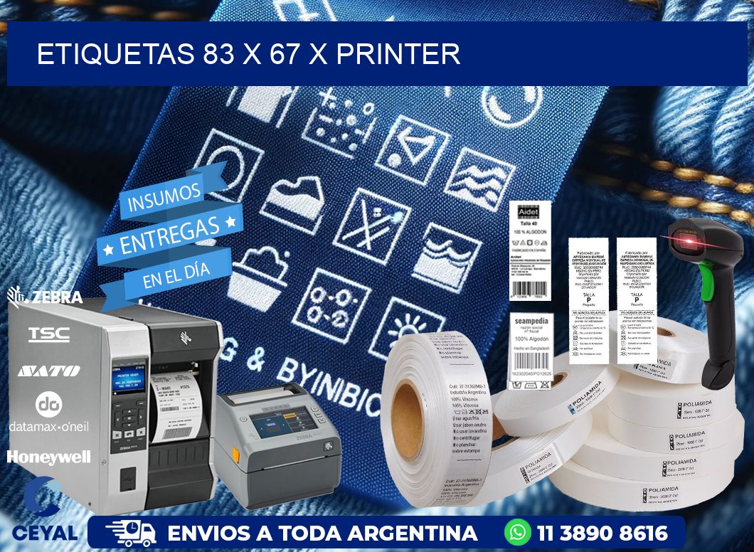 ETIQUETAS 83 x 67 X PRINTER