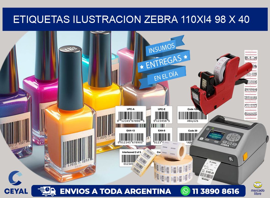 ETIQUETAS ILUSTRACION ZEBRA 110Xi4 98 x 40