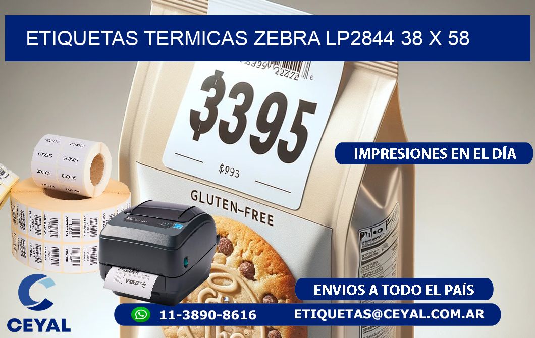 ETIQUETAS TERMICAS ZEBRA LP2844 38 x 58