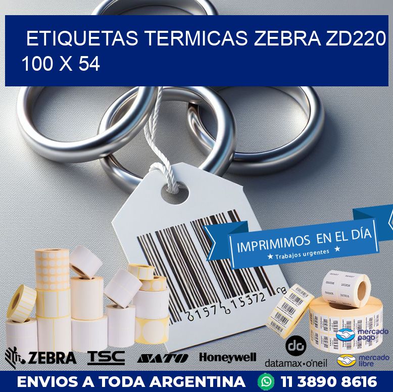 ETIQUETAS TERMICAS ZEBRA ZD220 100 x 54
