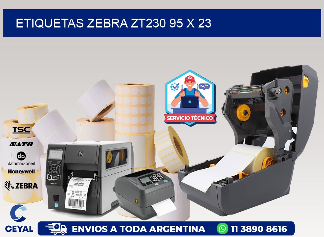 ETIQUETAS Zebra ZT230 95 x 23