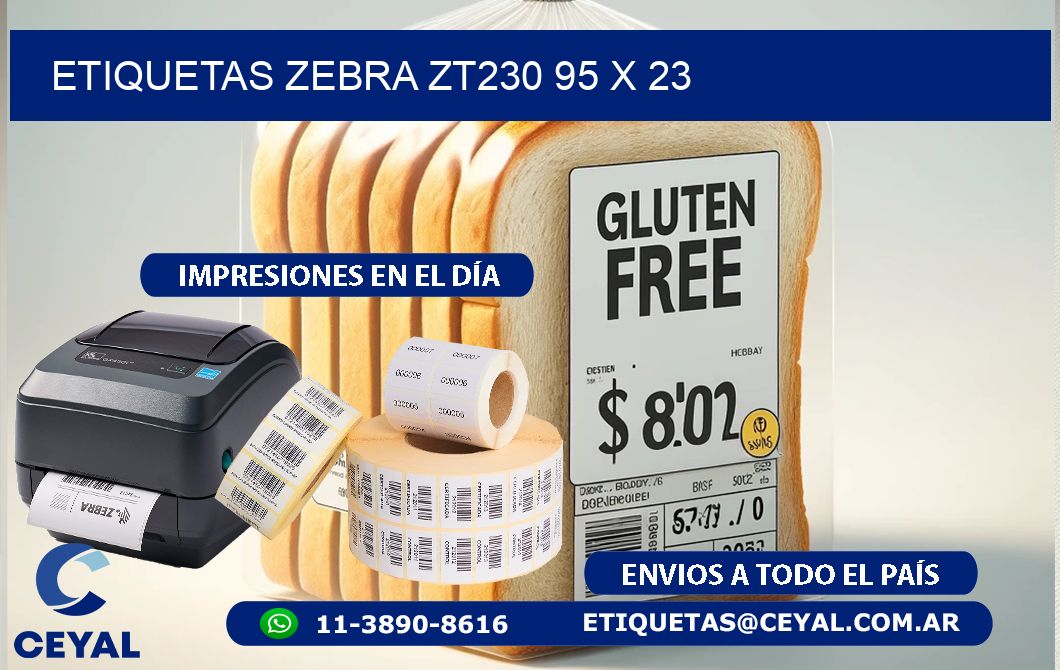 ETIQUETAS Zebra ZT230 95 x 23