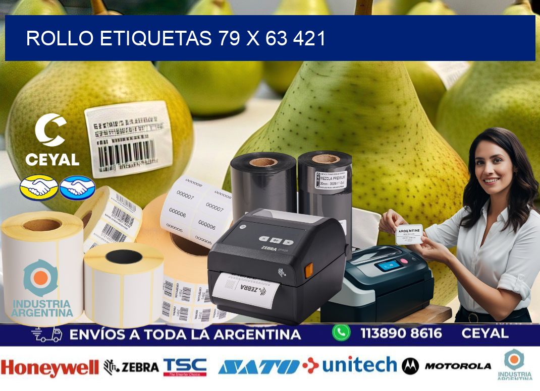 Rollo etiquetas 79 x 63 421
