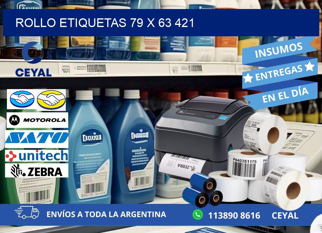 Rollo etiquetas 79 x 63 421