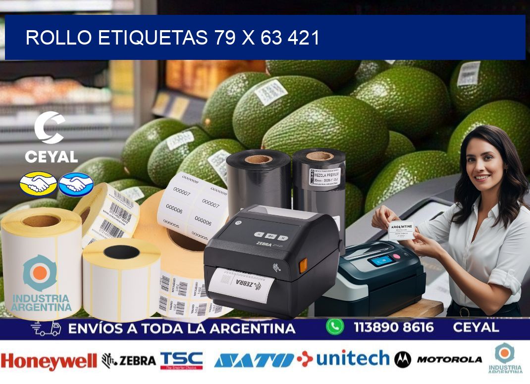 Rollo etiquetas 79 x 63 421