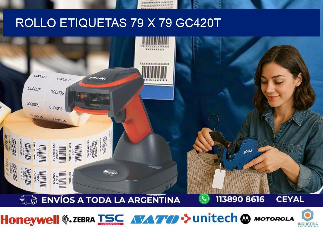 Rollo etiquetas 79 x 79 gc420t