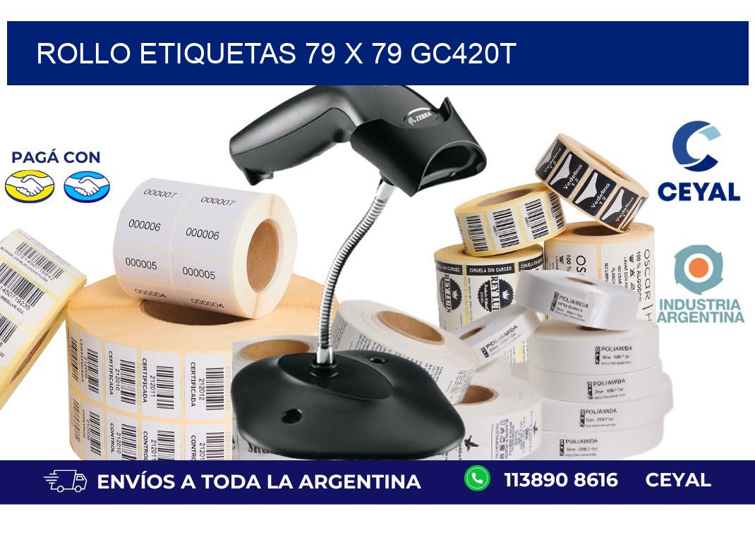 Rollo etiquetas 79 x 79 gc420t