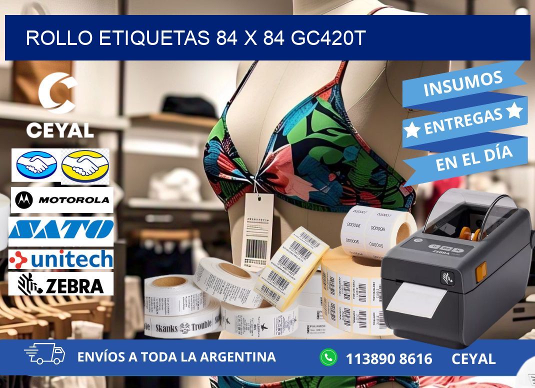 Rollo etiquetas 84 x 84 gc420t