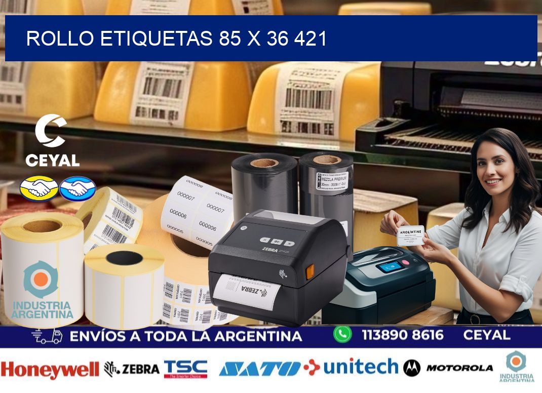 Rollo etiquetas 85 x 36 421