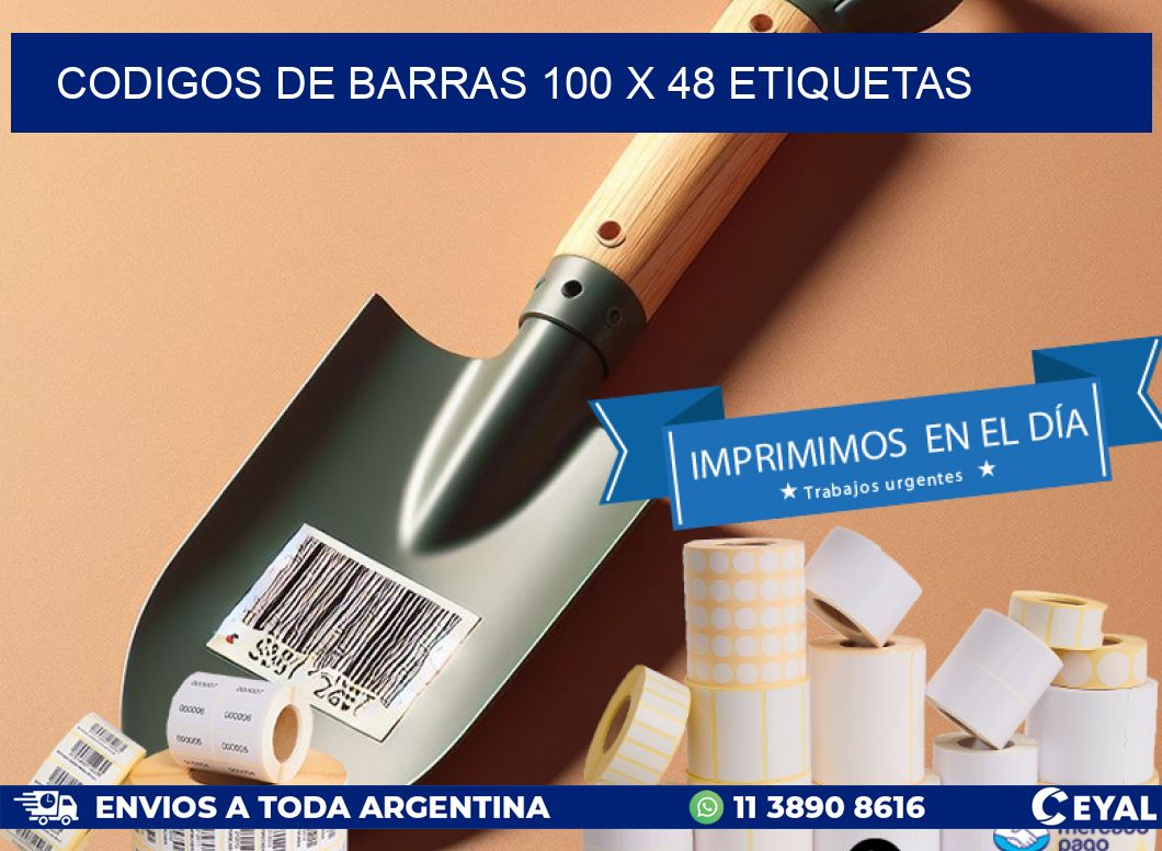 codigos de barras 100 x 48 etiquetas